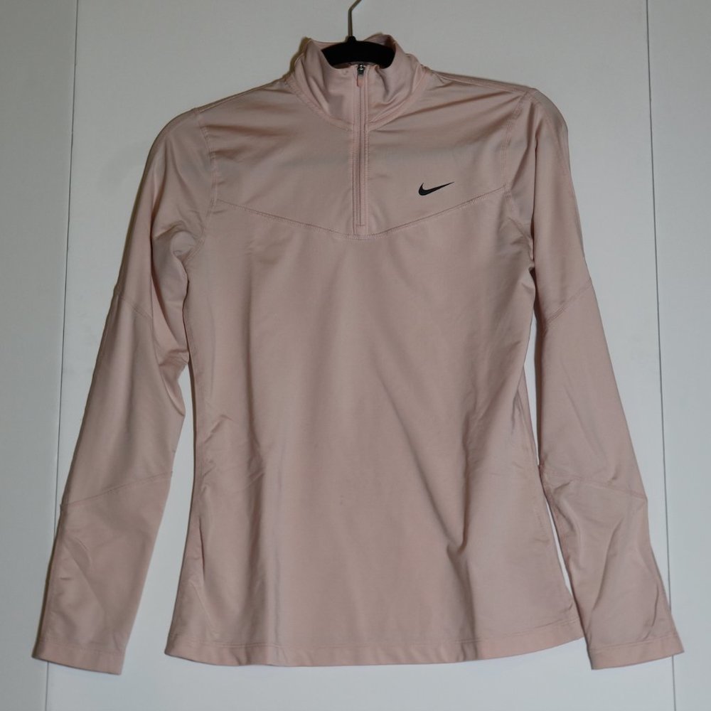 Nike Pro Dri-Fit Quarter Zip, Light Pink, Size S